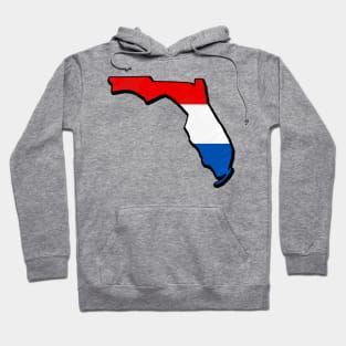 Red, White, and Blue Florida Outline Hoodie